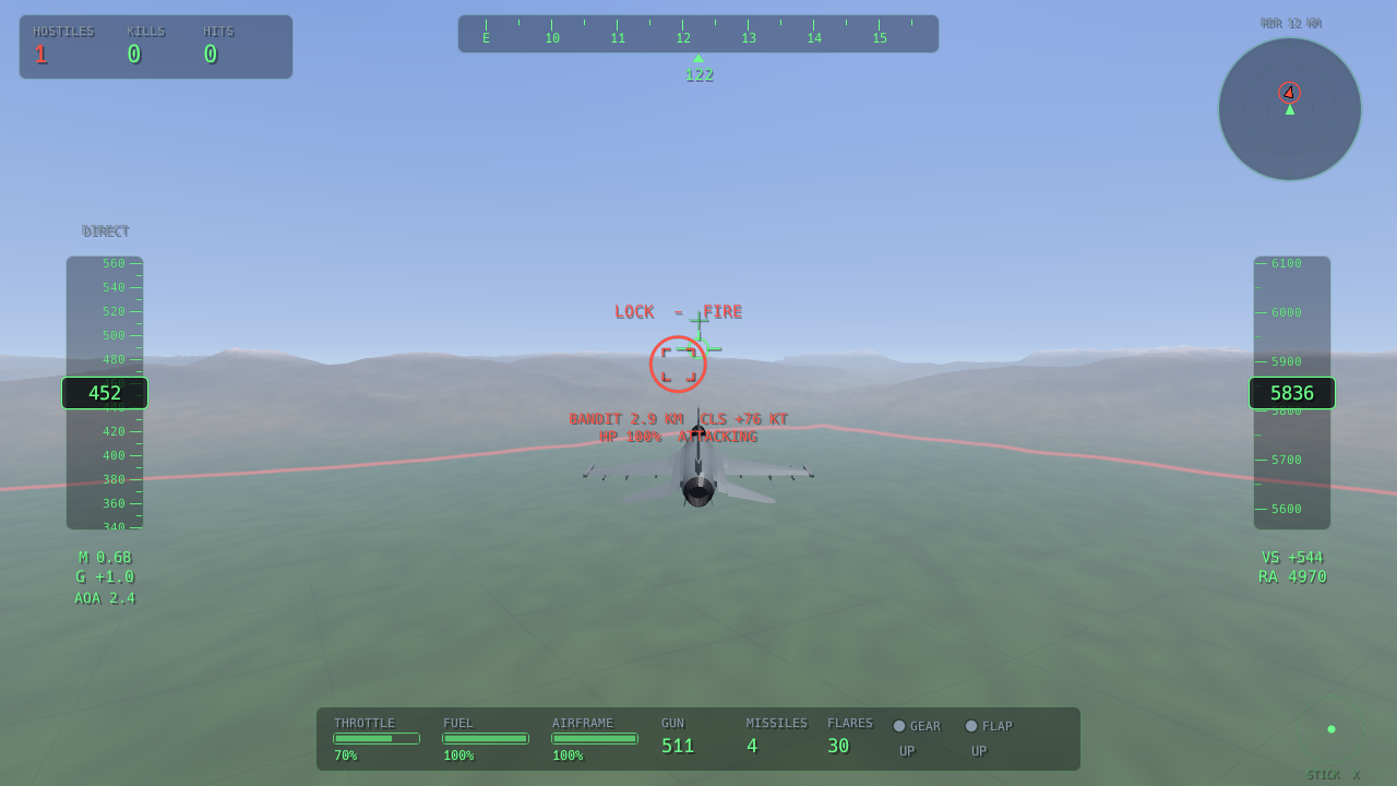 SpecterFS air combat HUD