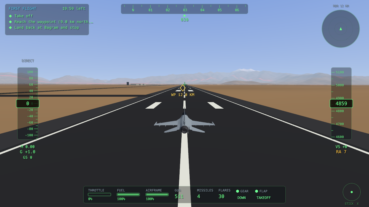 SpecterFS runway takeoff