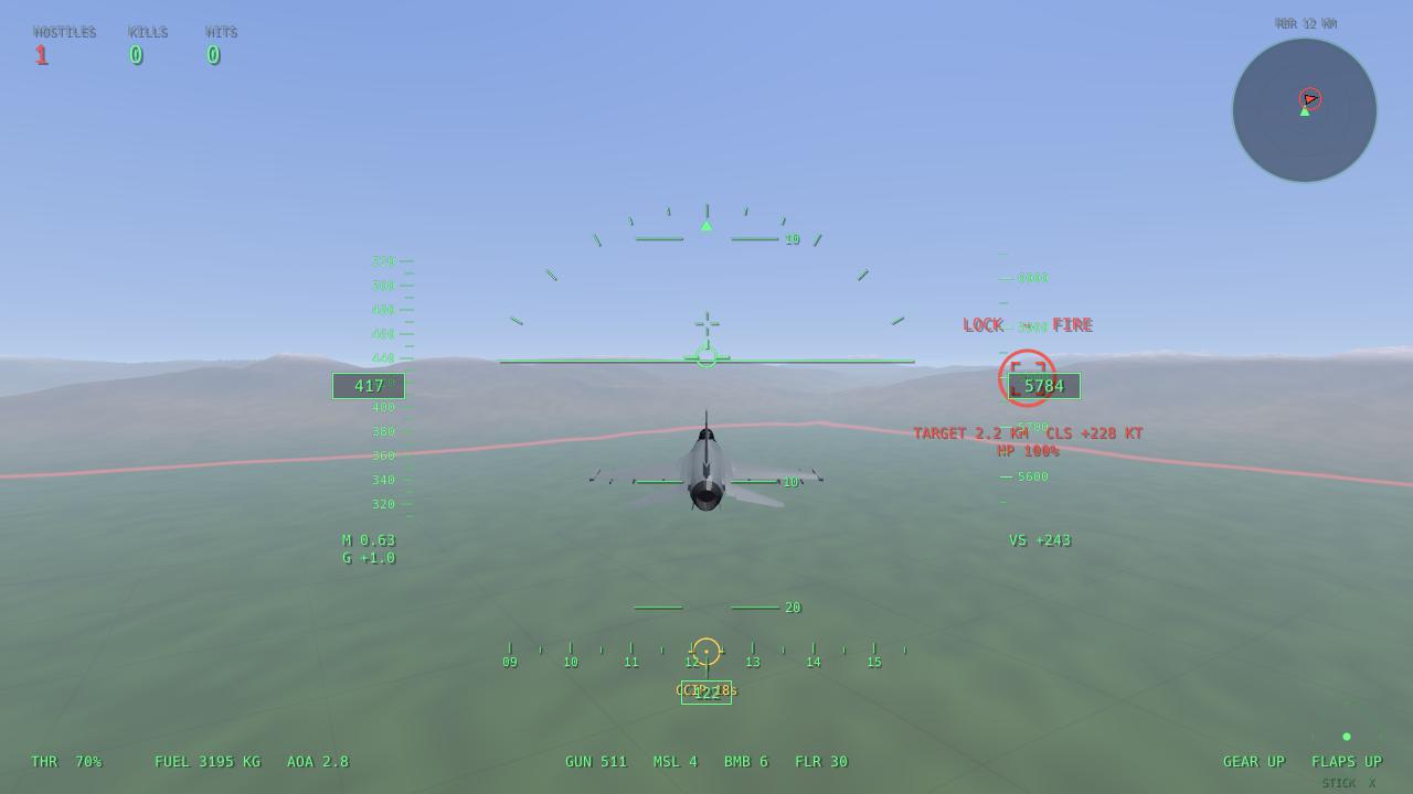 SpecterFS simulator HUD