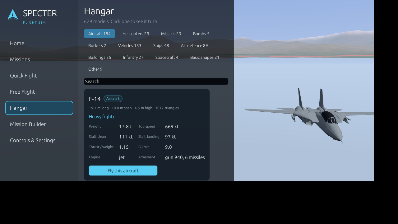SpecterFS aircraft hangar
