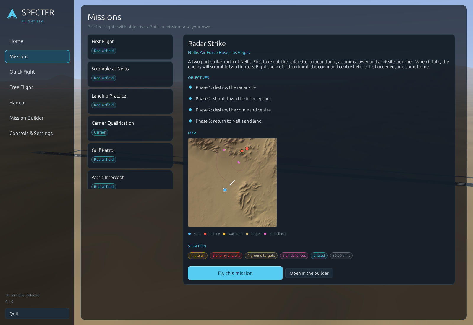 SpecterFS radar strike briefing