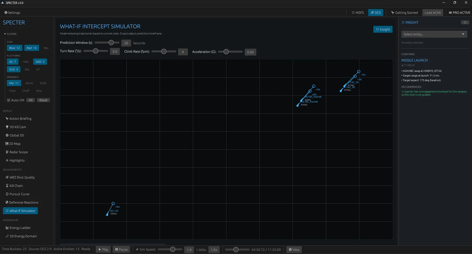 Specter's What-If Simulator recomputing an engagement with a changed decision.
